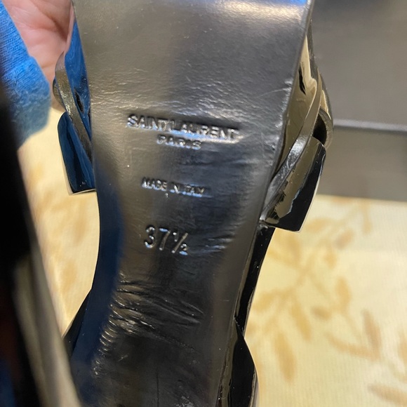 AUTHENTIC LIKE NEW - SAINT LAURENT T - STRAP TRIBUTE SANDAL - Picture 5 of 8